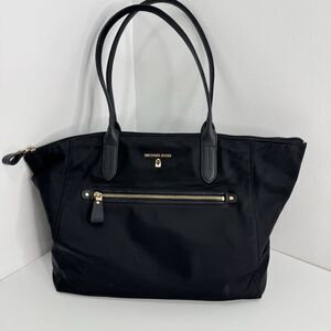 Michael Kors KELSEY BLACK Large Nylon Tote Bag With Luggage Trolley Sleeve